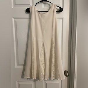 Cream lace detailed dress